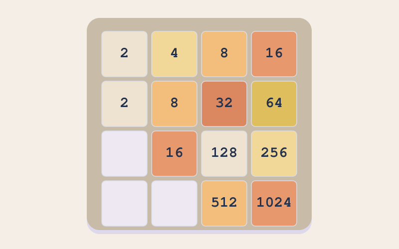 2048合并游戏封面插画