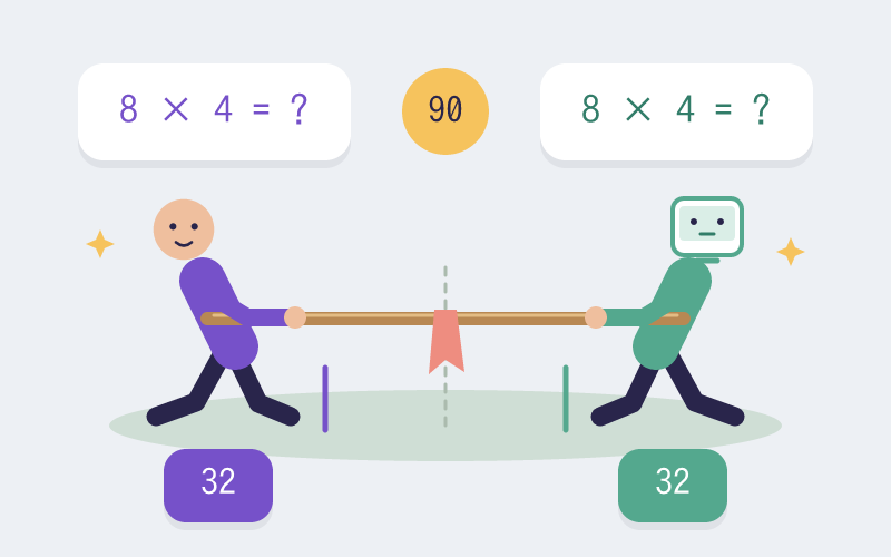Math Tug of War game cover illustration