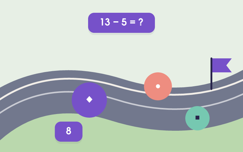 Subtraction Sprint game cover illustration